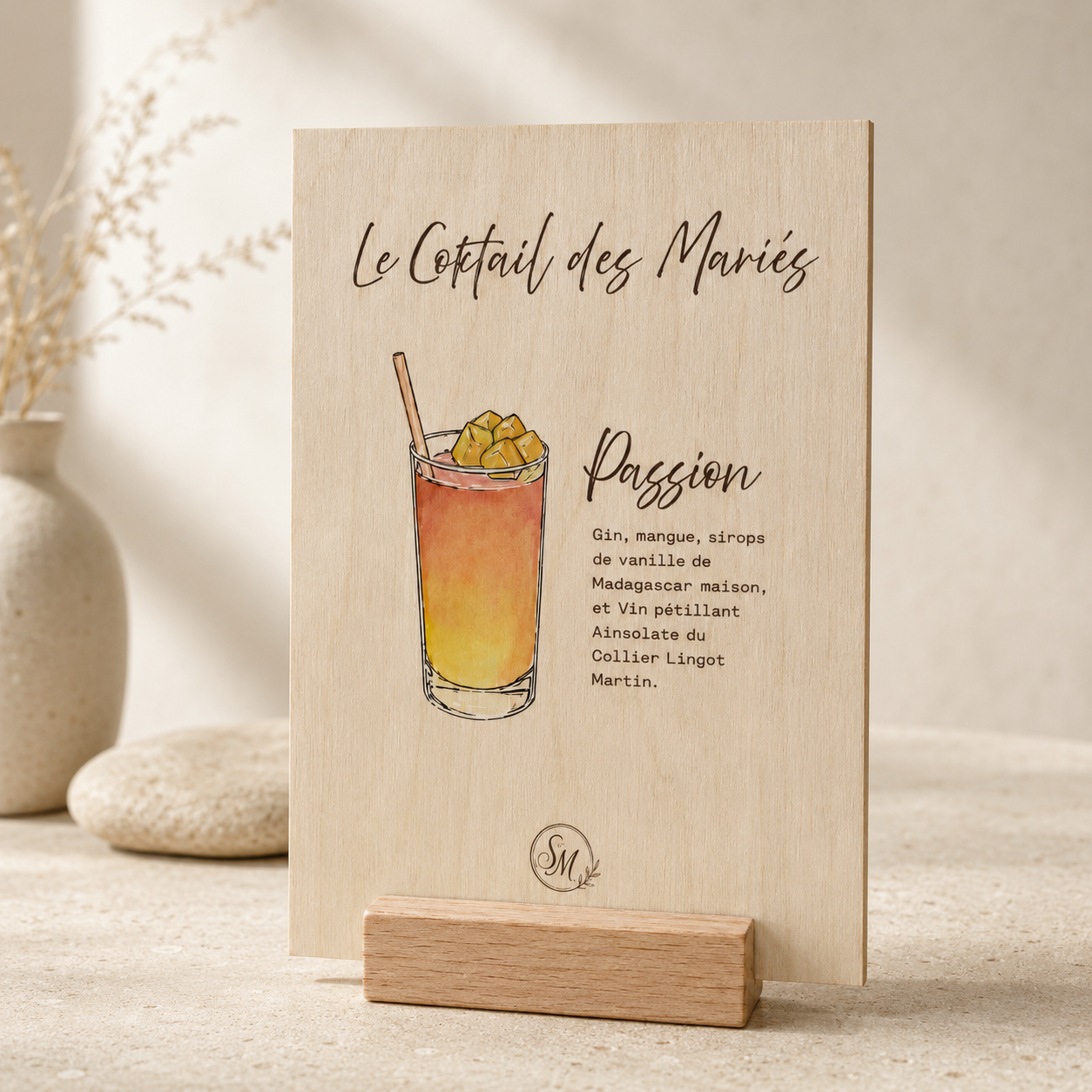 Carte cocktail sur mesure