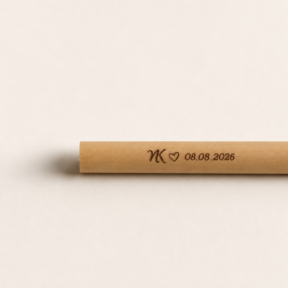 Paille personnalisée - Logo et date