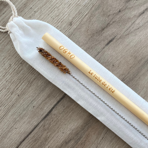 Custom engraving set - Straw + Bag + Brush